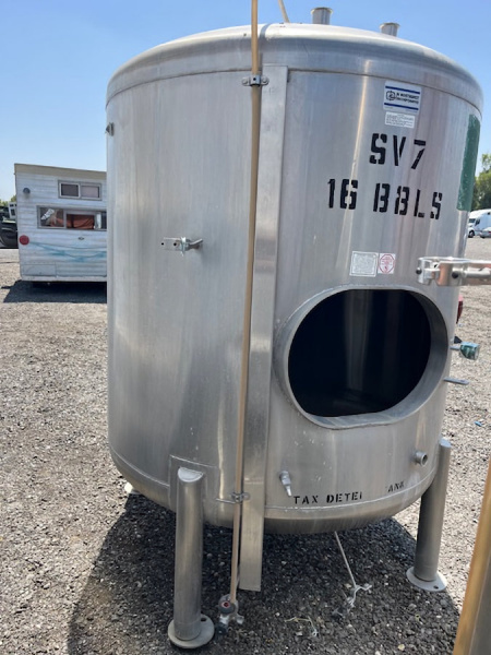 600 gallon sanitary stainless steel food grade tank